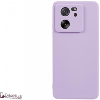 Guminis dėklas su kameros apsauga - šviesiai violetinis (Xiaomi 13T/13T Pro)